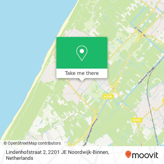 Lindenhofstraat 2, 2201 JE Noordwijk-Binnen Karte