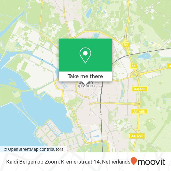 Kaldi Bergen op Zoom, Kremerstraat 14 map