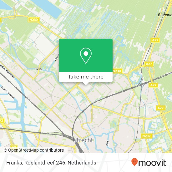 Franks, Roelantdreef 246 map