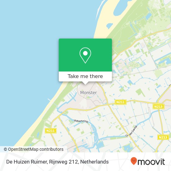 De Huizen Ruimer, Rijnweg 212 map