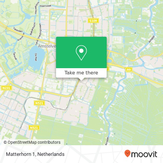 Matterhorn 1, 1186 EB Amstelveen map