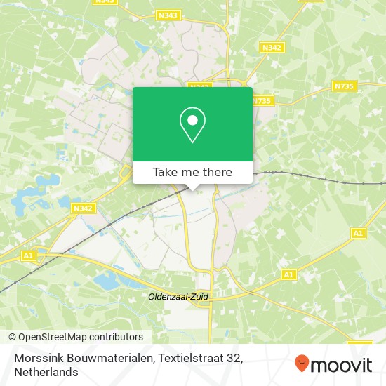 Morssink Bouwmaterialen, Textielstraat 32 map