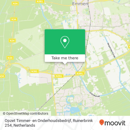 Opzet Timmer- en Onderhoudsbedrijf, Ruinerbrink 254 map