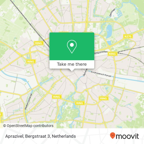 Aprazivel, Bergstraat 3 Karte