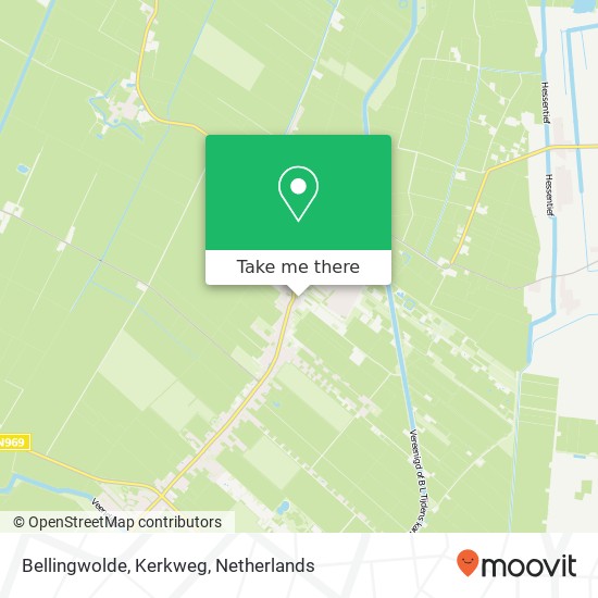 Bellingwolde, Kerkweg Karte