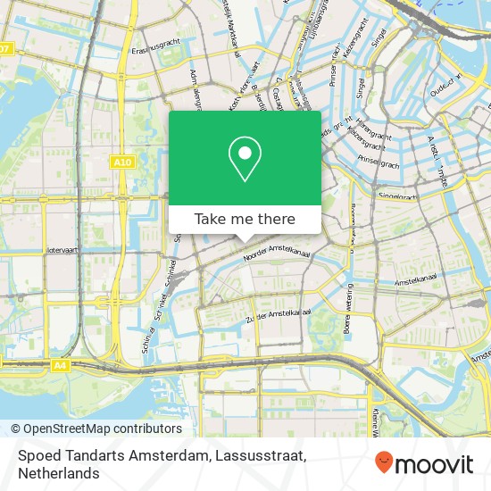 Spoed Tandarts Amsterdam, Lassusstraat Karte