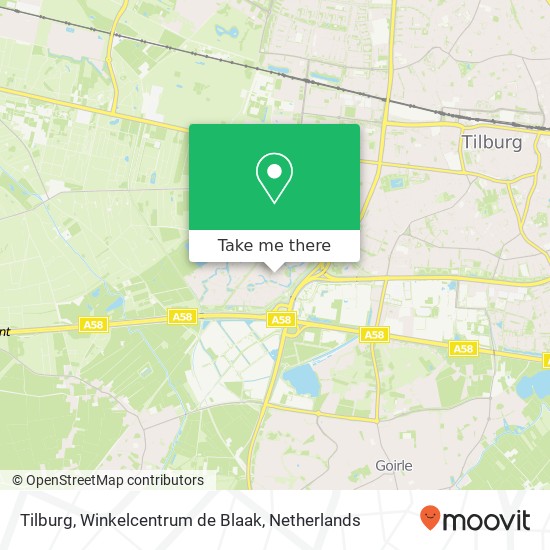 Tilburg, Winkelcentrum de Blaak map