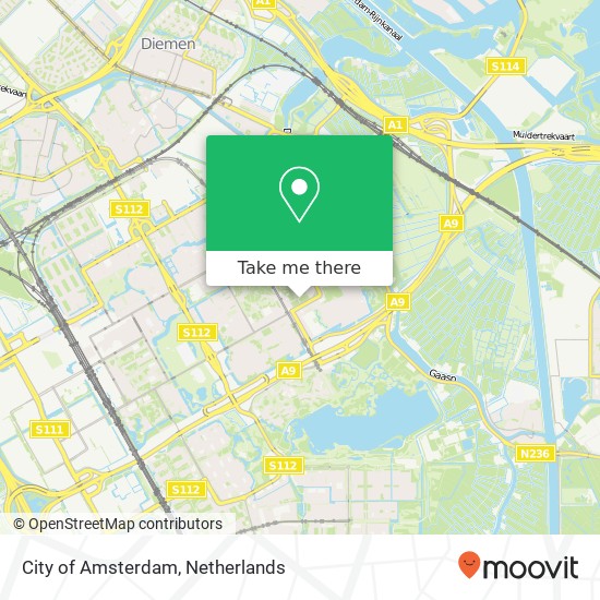 City of Amsterdam Karte