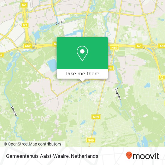 Gemeentehuis Aalst-Waalre map