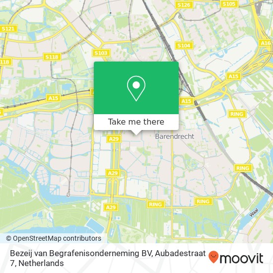 Bezeij van Begrafenisonderneming BV, Aubadestraat 7 map