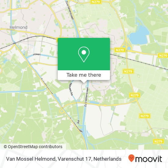 Van Mossel Helmond, Varenschut 17 Karte