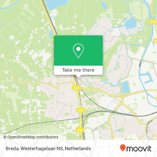 Breda, Westerhagelaan NS Karte