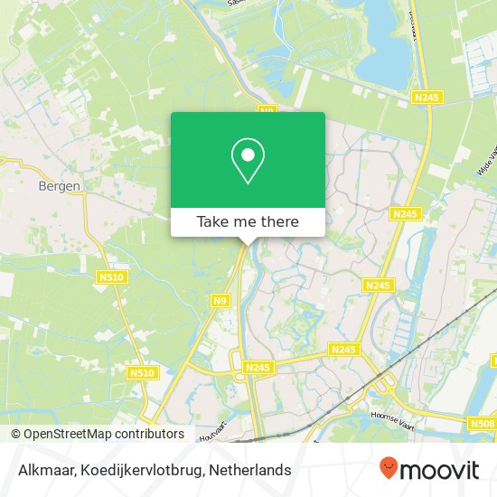 Alkmaar, Koedijkervlotbrug map