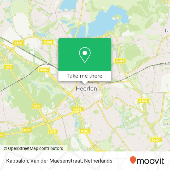 Kapsalon, Van der Maesenstraat Karte