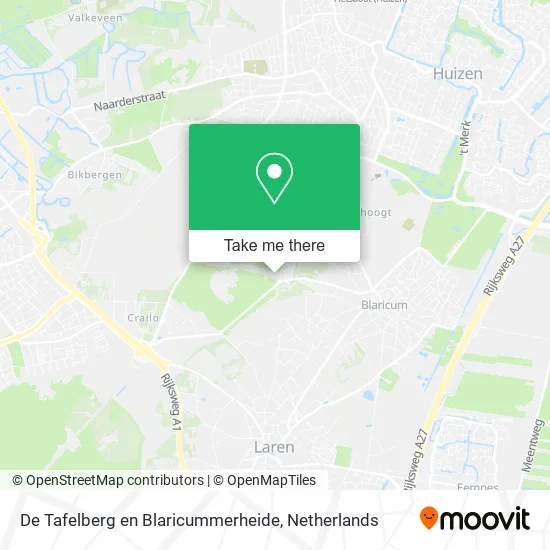 De Tafelberg en Blaricummerheide map