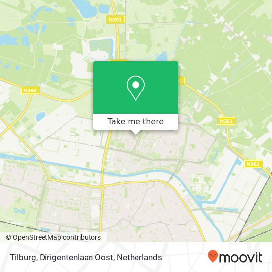 Tilburg, Dirigentenlaan Oost map