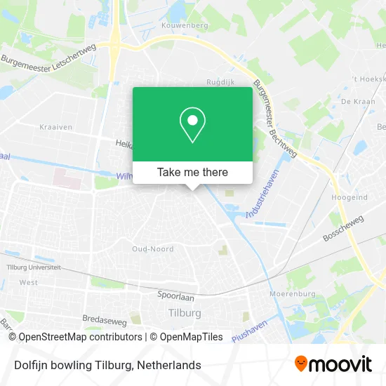 Dolfijn bowling Tilburg map