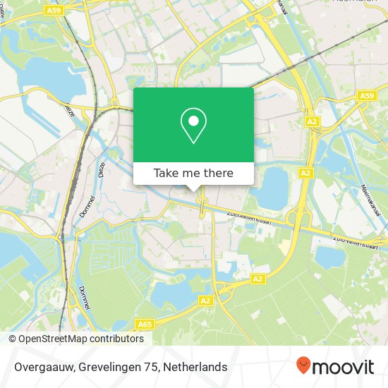 Overgaauw, Grevelingen 75 Karte