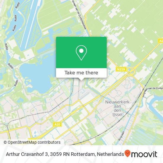 Arthur Cravanhof 3, 3059 RN Rotterdam map