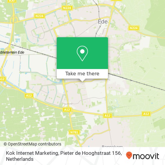 Kok Internet Marketing, Pieter de Hooghstraat 156 Karte