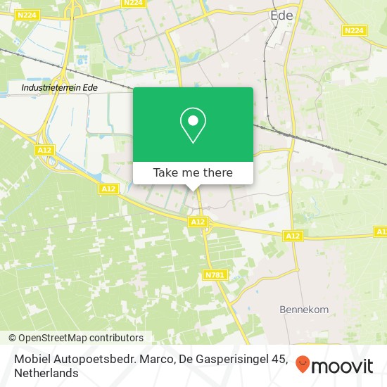 Mobiel Autopoetsbedr. Marco, De Gasperisingel 45 map