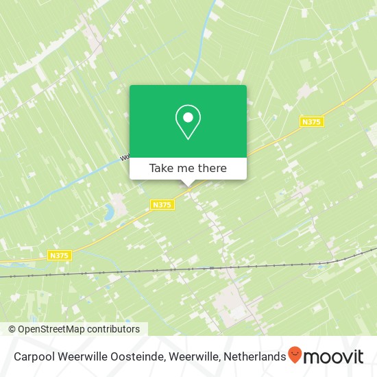 Carpool Weerwille Oosteinde, Weerwille map