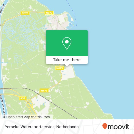 Yerseke Watersportservice map