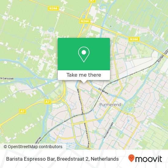 Barista Espresso Bar, Breedstraat 2 map