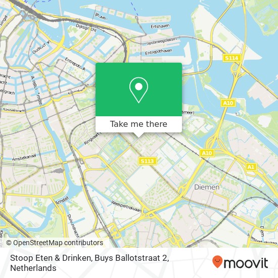 Stoop Eten & Drinken, Buys Ballotstraat 2 map