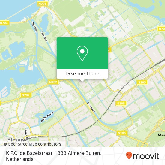 K.P.C. de Bazelstraat, 1333 Almere-Buiten map