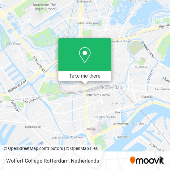 Wolfert College Rotterdam map