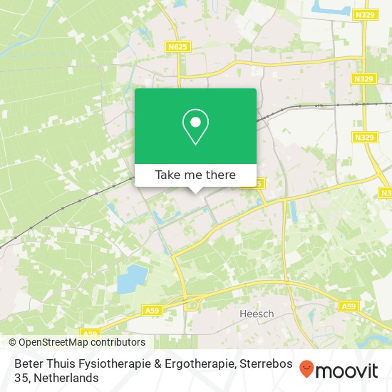 Beter Thuis Fysiotherapie & Ergotherapie, Sterrebos 35 map