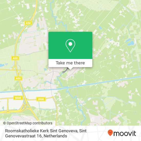 Roomskatholieke Kerk Sint Genoveva, Sint Genovevastraat 16 map