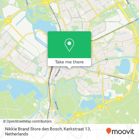 Nikkie Brand Store den Bosch, Kerkstraat 13 map