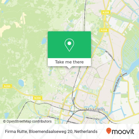 Firma Rutte, Bloemendaalseweg 20 map