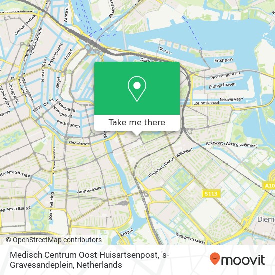 Medisch Centrum Oost Huisartsenpost, 's-Gravesandeplein map