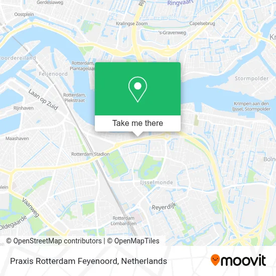 Praxis Rotterdam Feyenoord map
