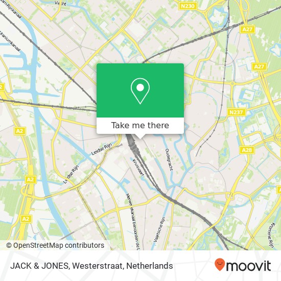JACK & JONES, Westerstraat map