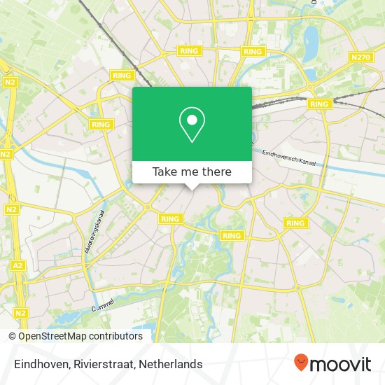 Eindhoven, Rivierstraat Karte