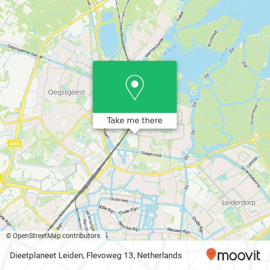 Dieetplaneet Leiden, Flevoweg 13 Karte