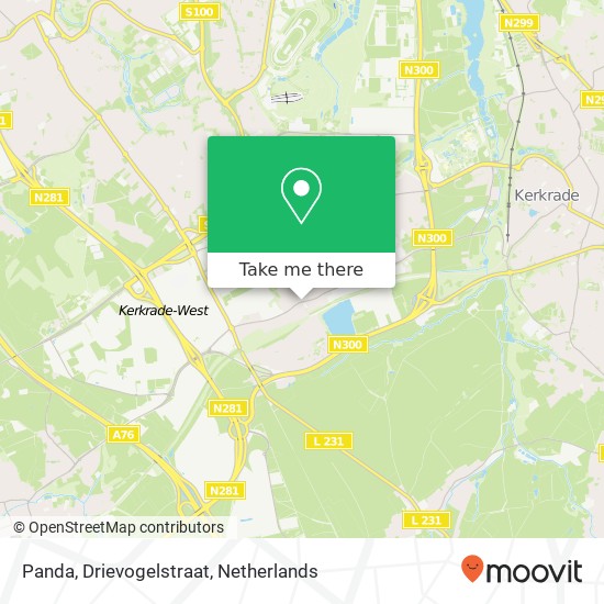 Panda, Drievogelstraat map