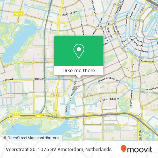 Veerstraat 30, 1075 SV Amsterdam map