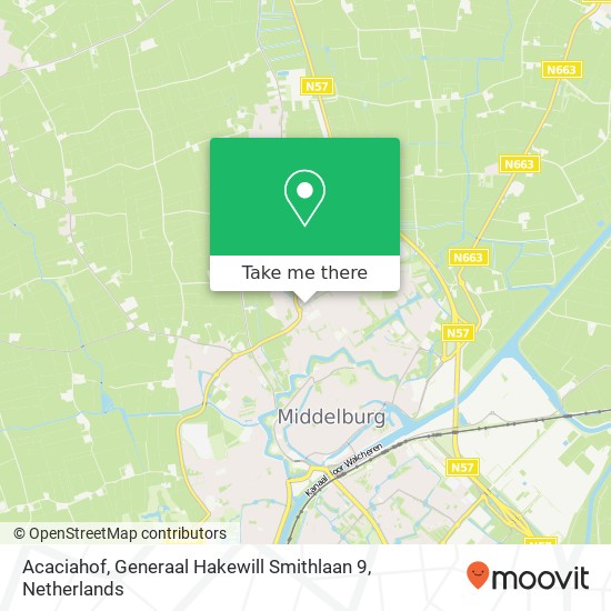 Acaciahof, Generaal Hakewill Smithlaan 9 map