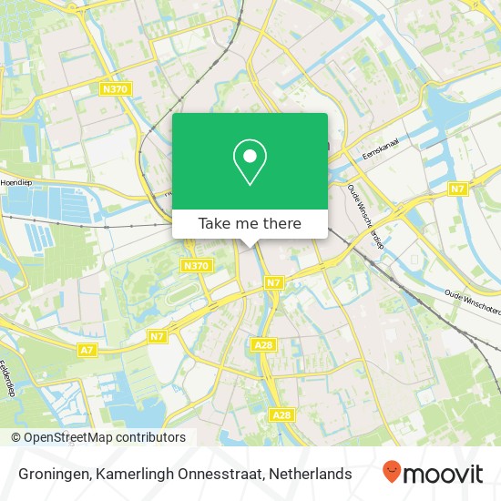 Groningen, Kamerlingh Onnesstraat map