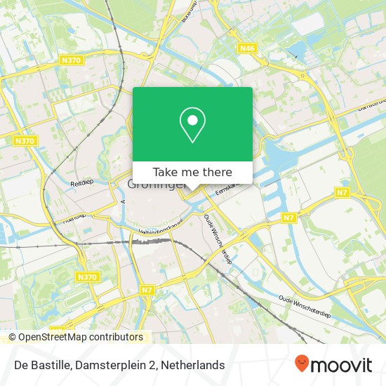 De Bastille, Damsterplein 2 map