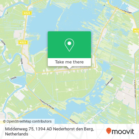 Middenweg 75, 1394 AD Nederhorst den Berg Karte