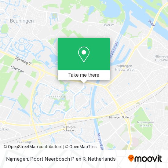 Nijmegen, Poort Neerbosch P en R map