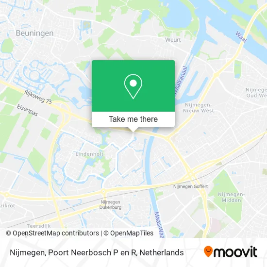 Nijmegen, Poort Neerbosch P en R map