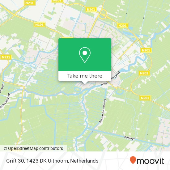 Grift 30, 1423 DK Uithoorn map