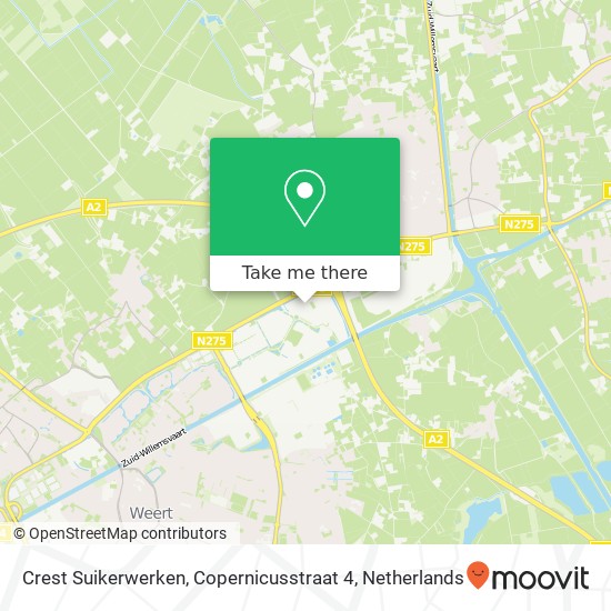 Crest Suikerwerken, Copernicusstraat 4 map